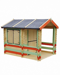 Игровой домик для детей из серии Оливия с верандой, в цвете (Paremo, PS217-11)